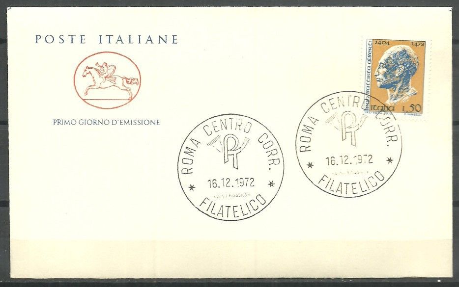 Znaczek Włochy 1972 Mi 1384 FDC