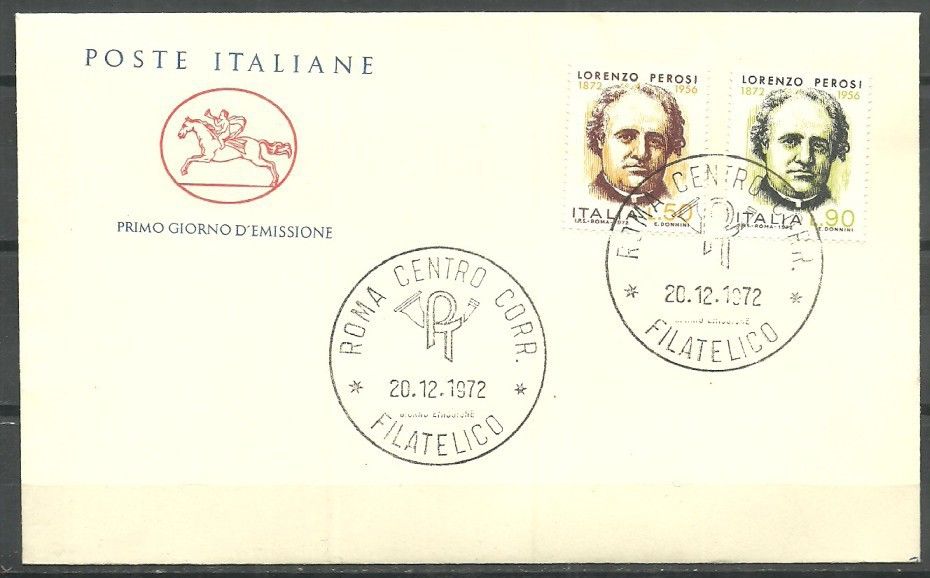 Znaczek Włochy 1972 Mi 1385-1386 FDC