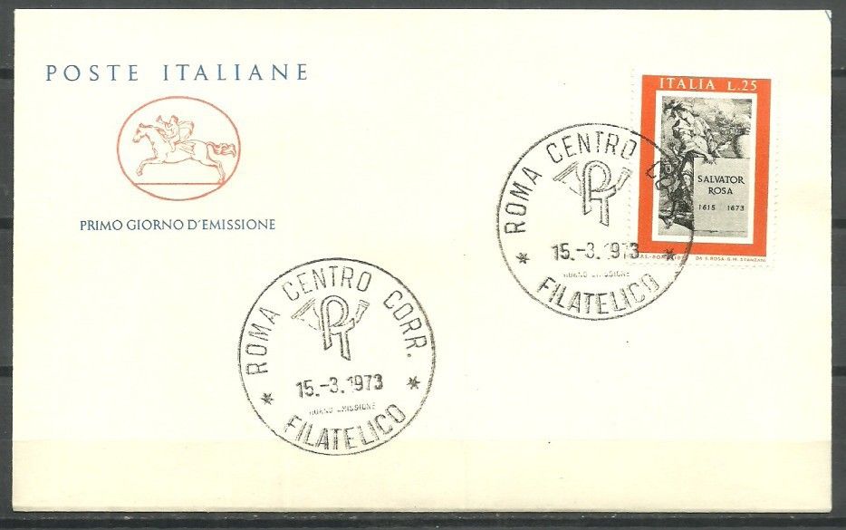 Znaczek Włochy 1973 Mi 1393 FDC