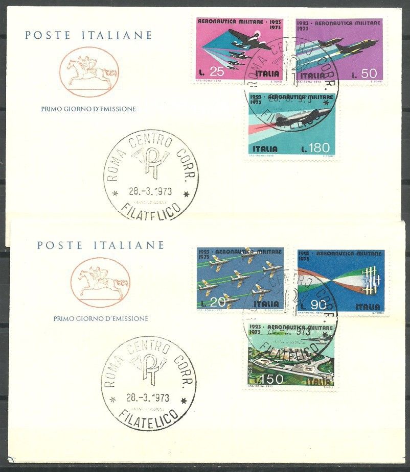 Znaczek Włochy 1973 Mi 1394-1399 FDC