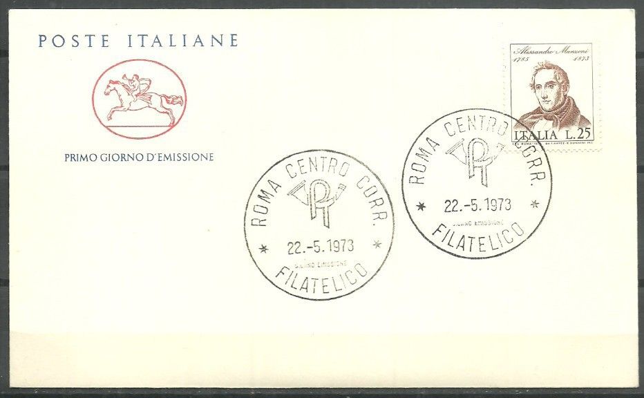 Włochy 1973 Mi 1406 FDC