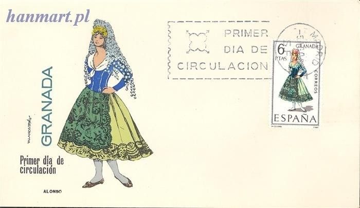 Znaczek Hiszpania 1968 Mi 1775 FDC