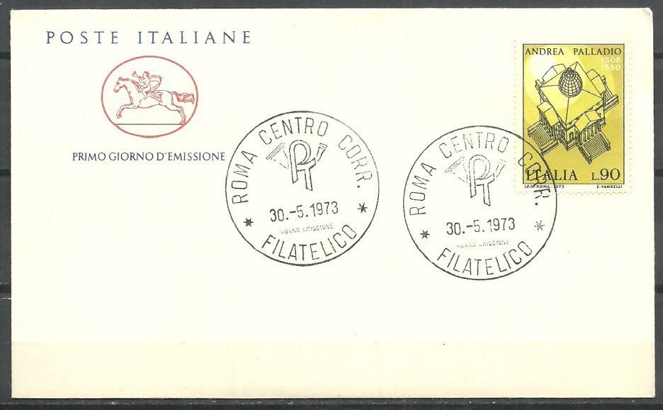 Znaczek Włochy 1973 Mi 1407 FDC