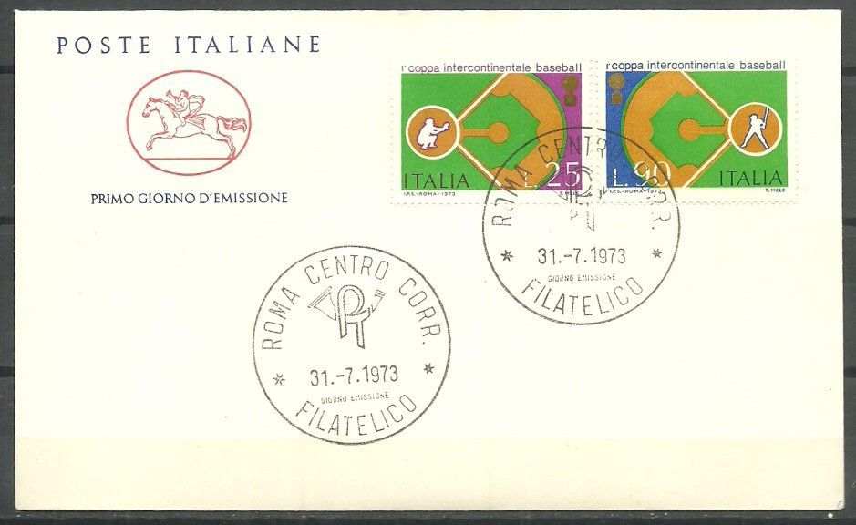 Znaczek Włochy 1973 Mi 1411-1412 FDC