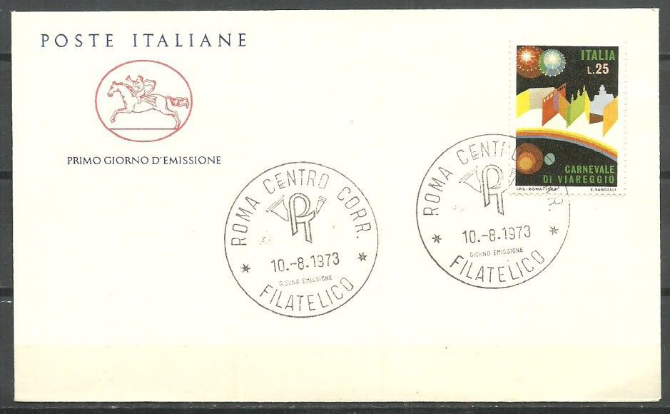 Znaczek Włochy 1973 Mi 1413 FDC