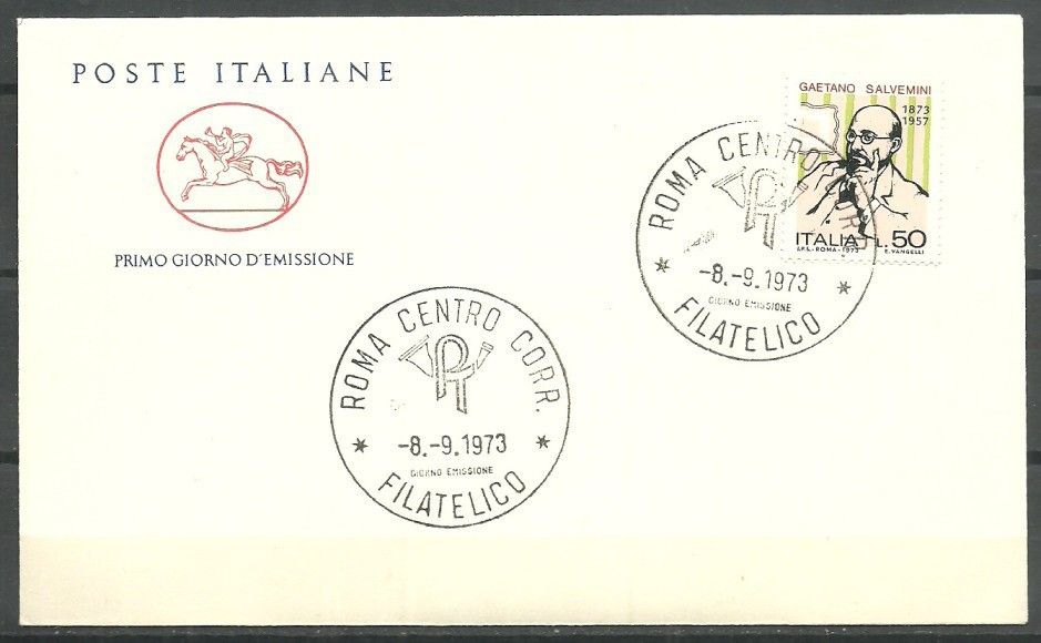Znaczek Włochy 1973 Mi 1415 FDC