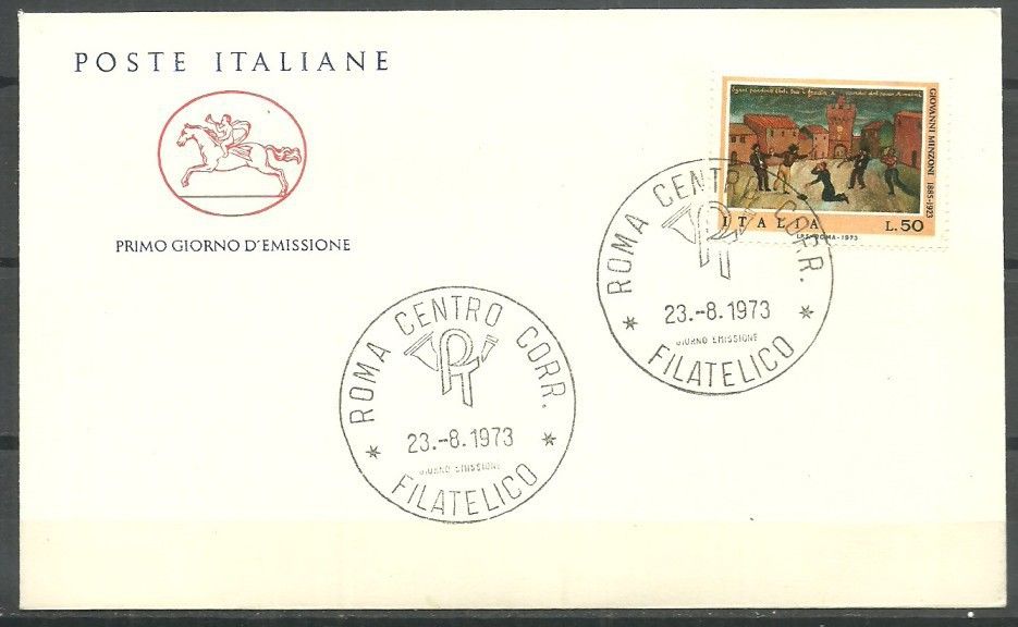 Znaczek Włochy 1973 Mi 1414 FDC