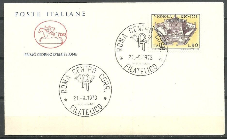 Znaczek Włochy 1973 Mi 1416 FDC