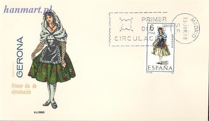 Znaczek Hiszpania 1968 Mi 1759 FDC