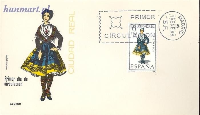 Znaczek Hiszpania 1968 Mi 1734 FDC