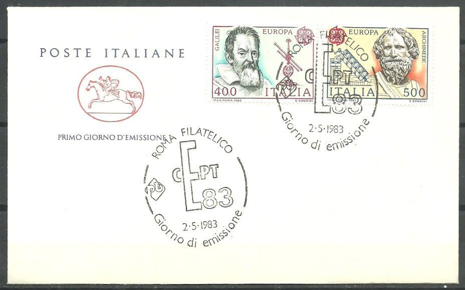 Znaczek Włochy 1983 Mi 1842-1843 FDC
