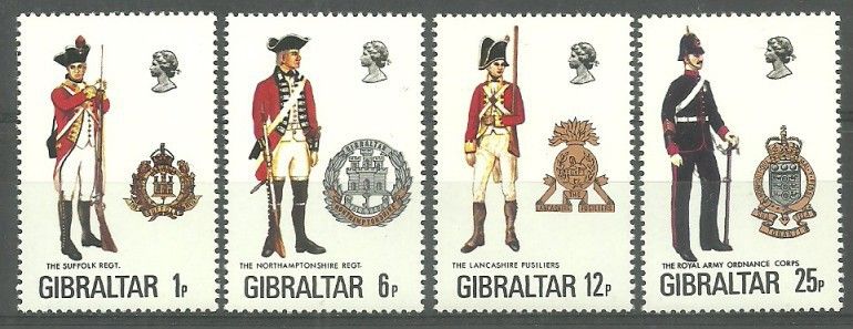 Znaczek Gibraltar 1976 Mi 338-341 Czyste **