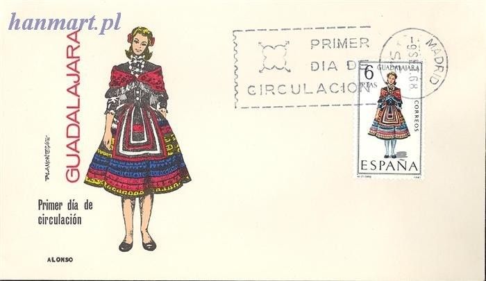 Znaczek Hiszpania 1968 Mi 1776 FDC