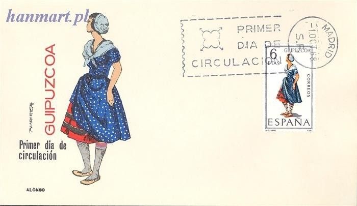 Znaczek Hiszpania 1968 Mi 1781 FDC