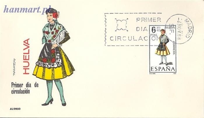 Znaczek Hiszpania 1968 Mi 1787 FDC
