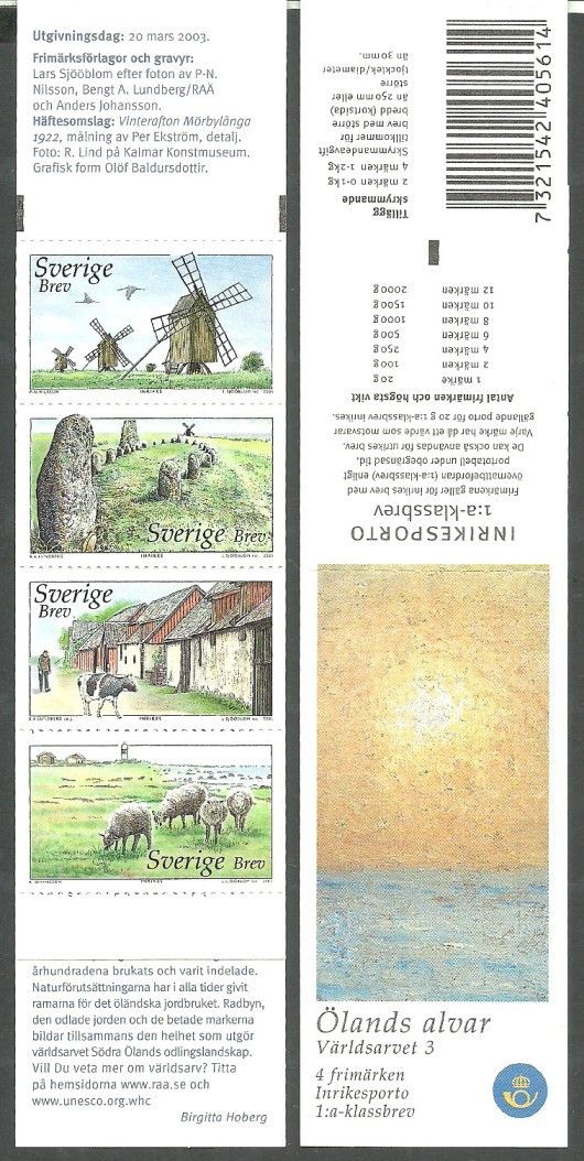 Znaczek Szwecja 2003 Mi mh 292 Czyste **