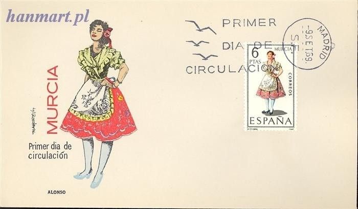 Znaczek Hiszpania 1969 Mi 1830 FDC
