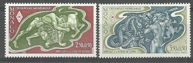Znaczek Monako 1981 Mi 1489-1490 Czyste **