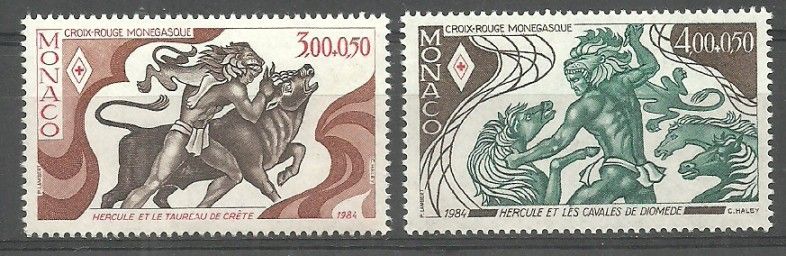 Znaczek Monako 1984 Mi 1651-1652 Czyste **