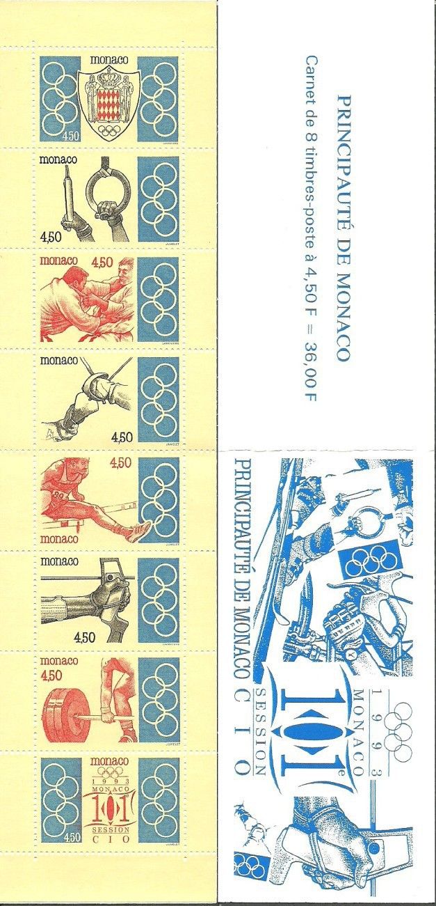 Znaczek Monako 1993 Mi mh 11 Czyste **