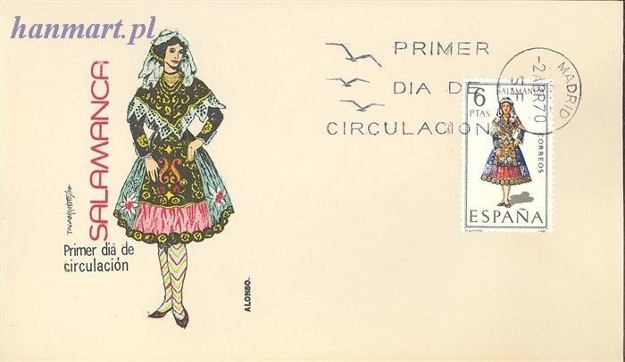 Znaczek Hiszpania 1970 Mi 1859 FDC