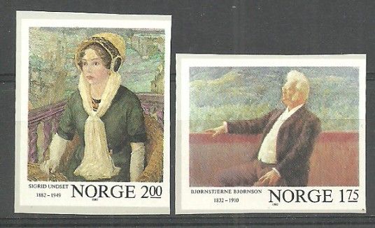 Znaczek Norwegia 1982 Mi 870-871B Czyste **