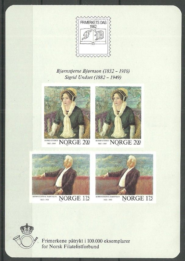 Znaczek Norwegia 1982 Mi bl 4 Czyste **