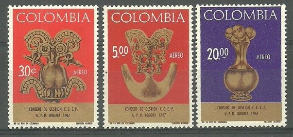 Znaczek Kolumbia 1967 Mi 1113-1115 Czyste **