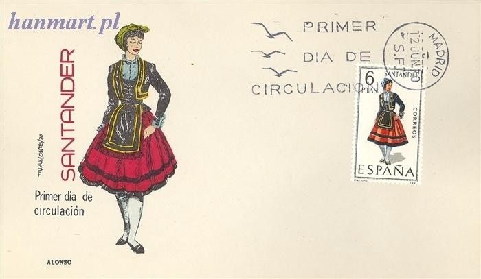 Znaczek Hiszpania 1970 Mi 1865 FDC