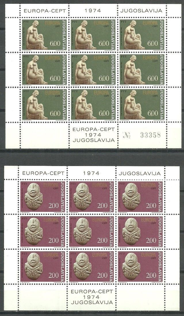 Znaczek Jugosławia 1974 Mi ark 1557-1558 Czyste **