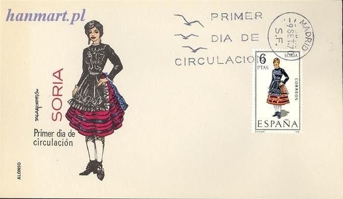 Znaczek Hiszpania 1970 Mi 1881 FDC