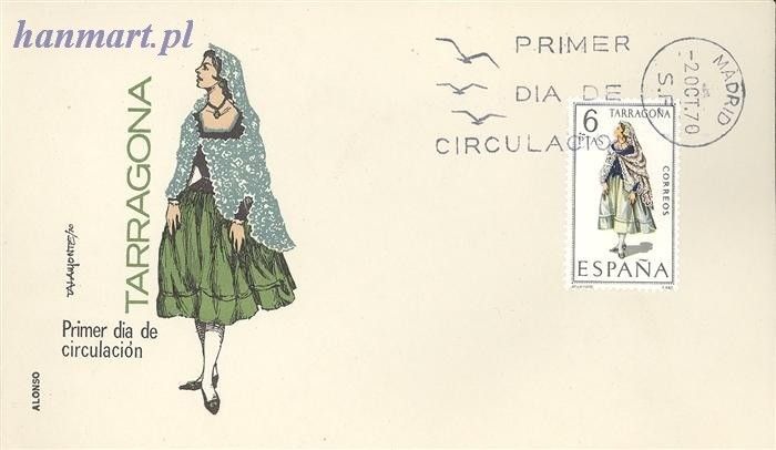 Znaczek Hiszpania 1970 Mi 1888 FDC