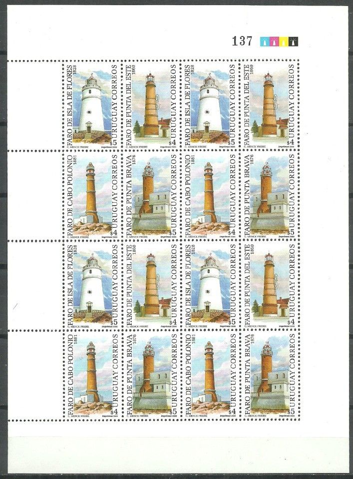 Znaczek Urugwaj 2000 Mi ark 2526-2529 Czyste **