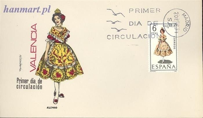 Znaczek Hiszpania 1971 Mi 1909 FDC