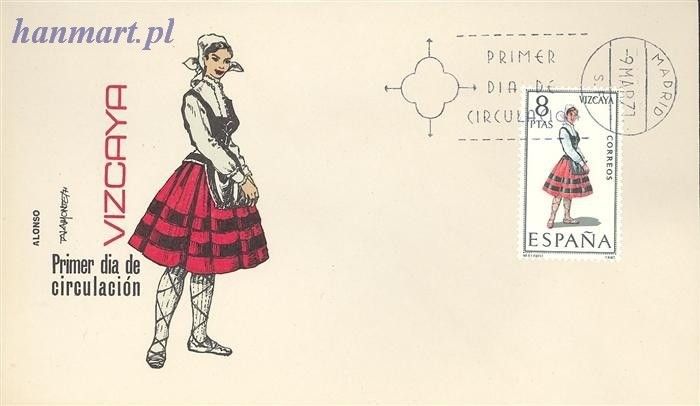 Znaczek Hiszpania 1971 Mi 1911 FDC