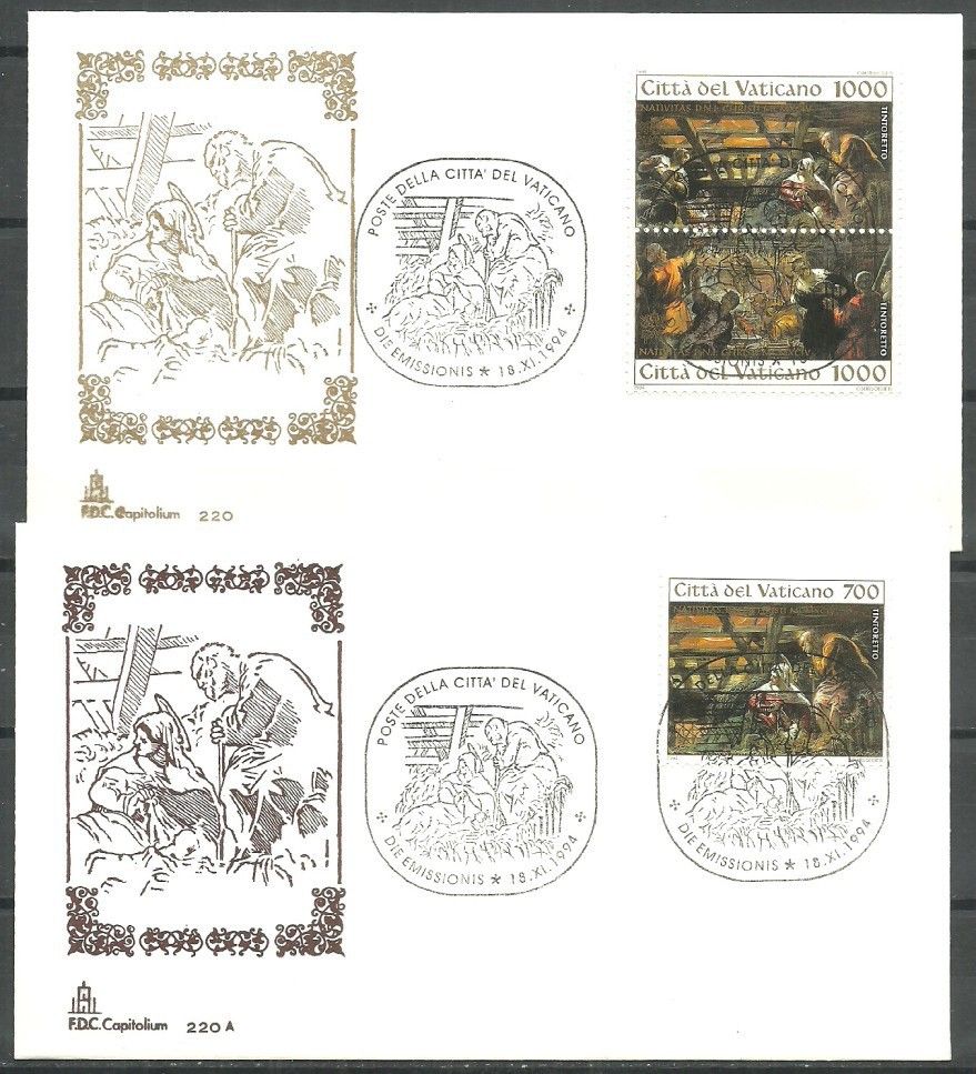 Znaczek Watykan 1994 Mi 1133-1135 FDC