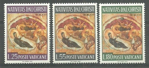 Znaczek Watykan 1967 Mi 533-535 Czyste **