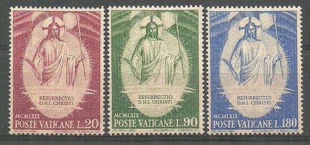 Znaczek Watykan 1969 Mi 544-546 Czyste **