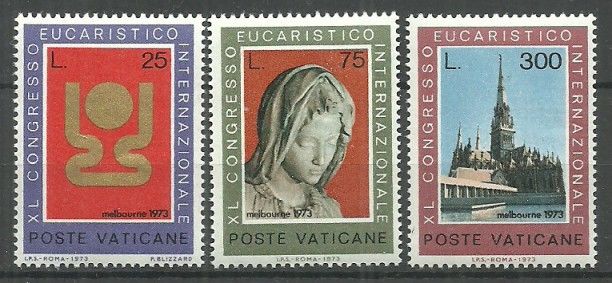 Znaczek Watykan 1973 Mi 615-617 Czyste **