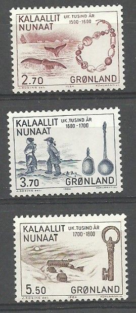 Znaczek Grenlandia 1984 Mi 148-150 Czyste **