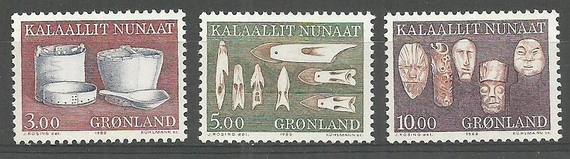 Znaczek Grenlandia 1988 Mi 186-188 Czyste **