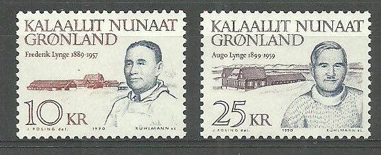 Znaczek Grenlandia 1990 Mi 209-210 Czyste **