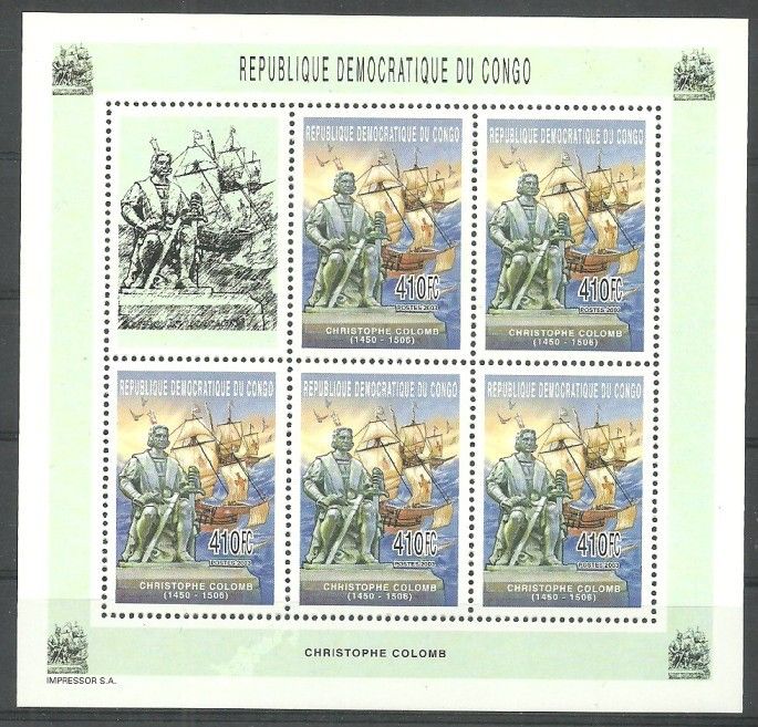 Znaczek Kongo Kinszasa / Zair 2003 Mi ark 1782 Czyste **