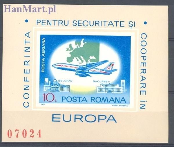 Znaczek Rumunia 1977 Mi bl 144 Czyste **