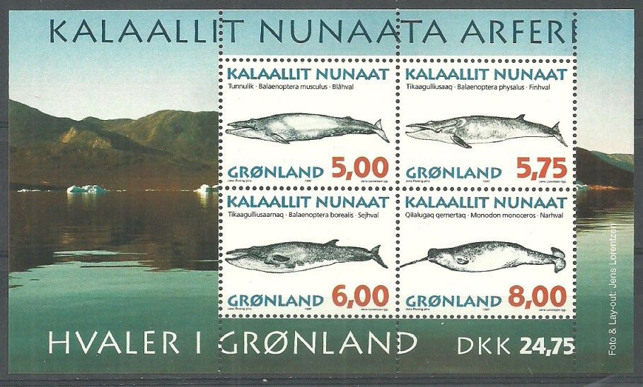 Znaczek Grenlandia 1997 Mi bl 13 Czyste **