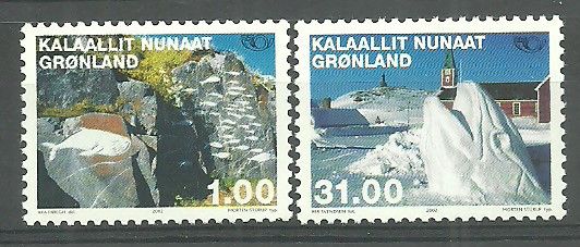 Znaczek Grenlandia 2002 Mi 376-377 Czyste **
