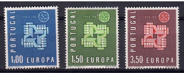 Znaczek Portugalia 1961 Mi 907-909 Czyste **