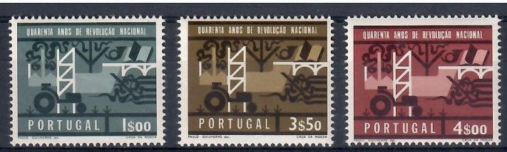 Znaczek Portugalia 1966 Mi 1003-1005 Czyste **