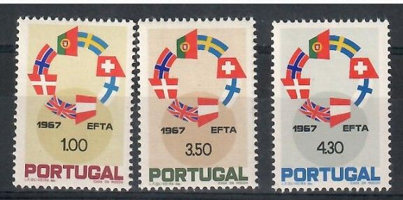 Znaczek Portugalia 1967 Mi 1043-1045 Czyste **