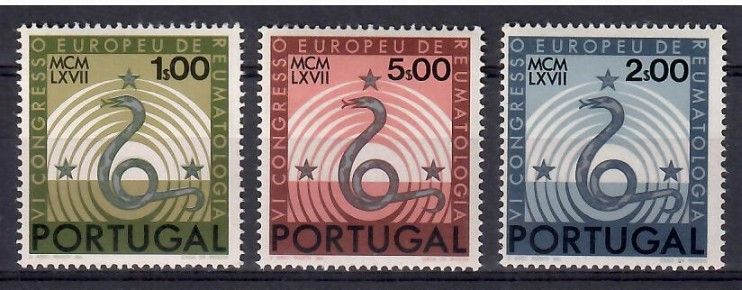 Znaczek Portugalia 1967 Mi 1040-1042 Czyste **
